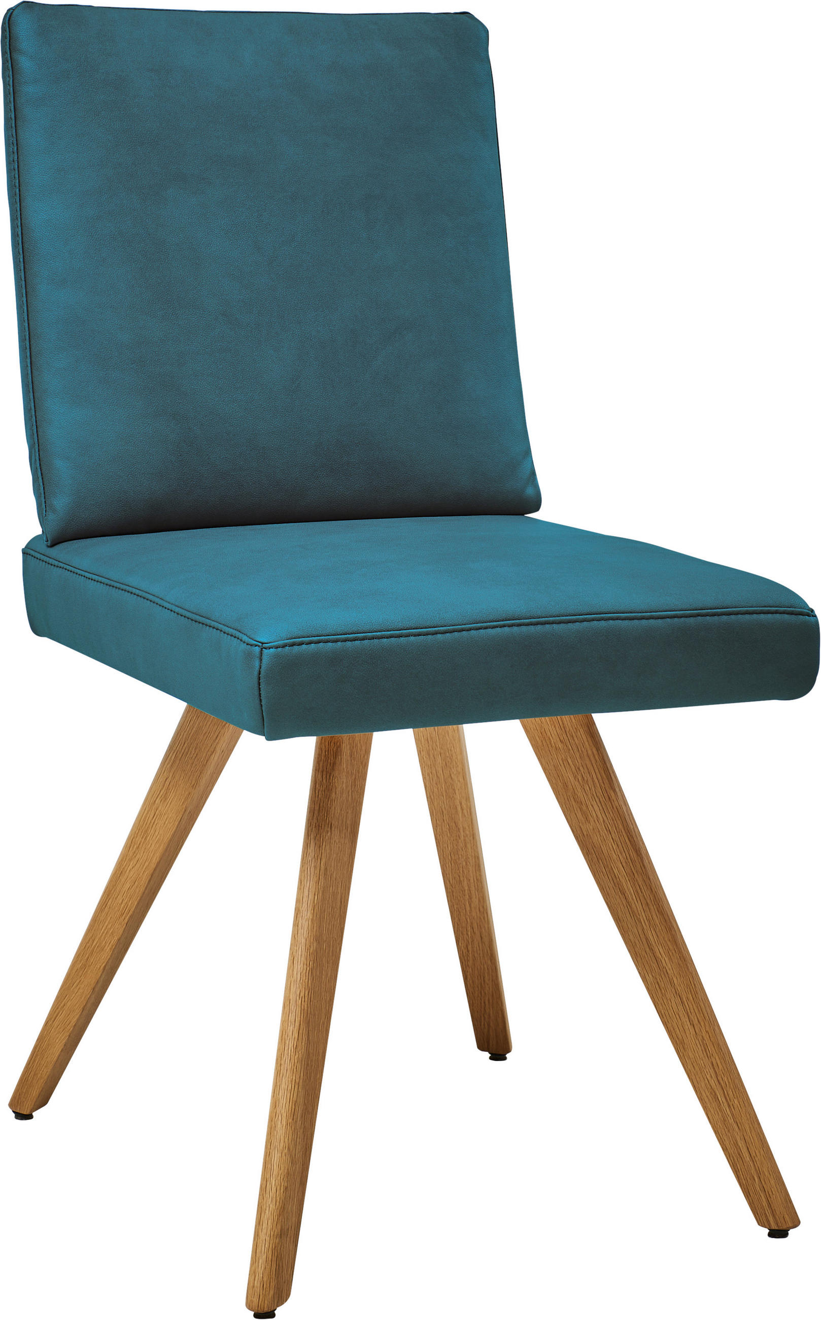 STUHL  in Mikrofaser Holz, Textil  - Eichefarben/Petrol, Design, Holz/Textil (46/94/58cm) - Dieter Knoll