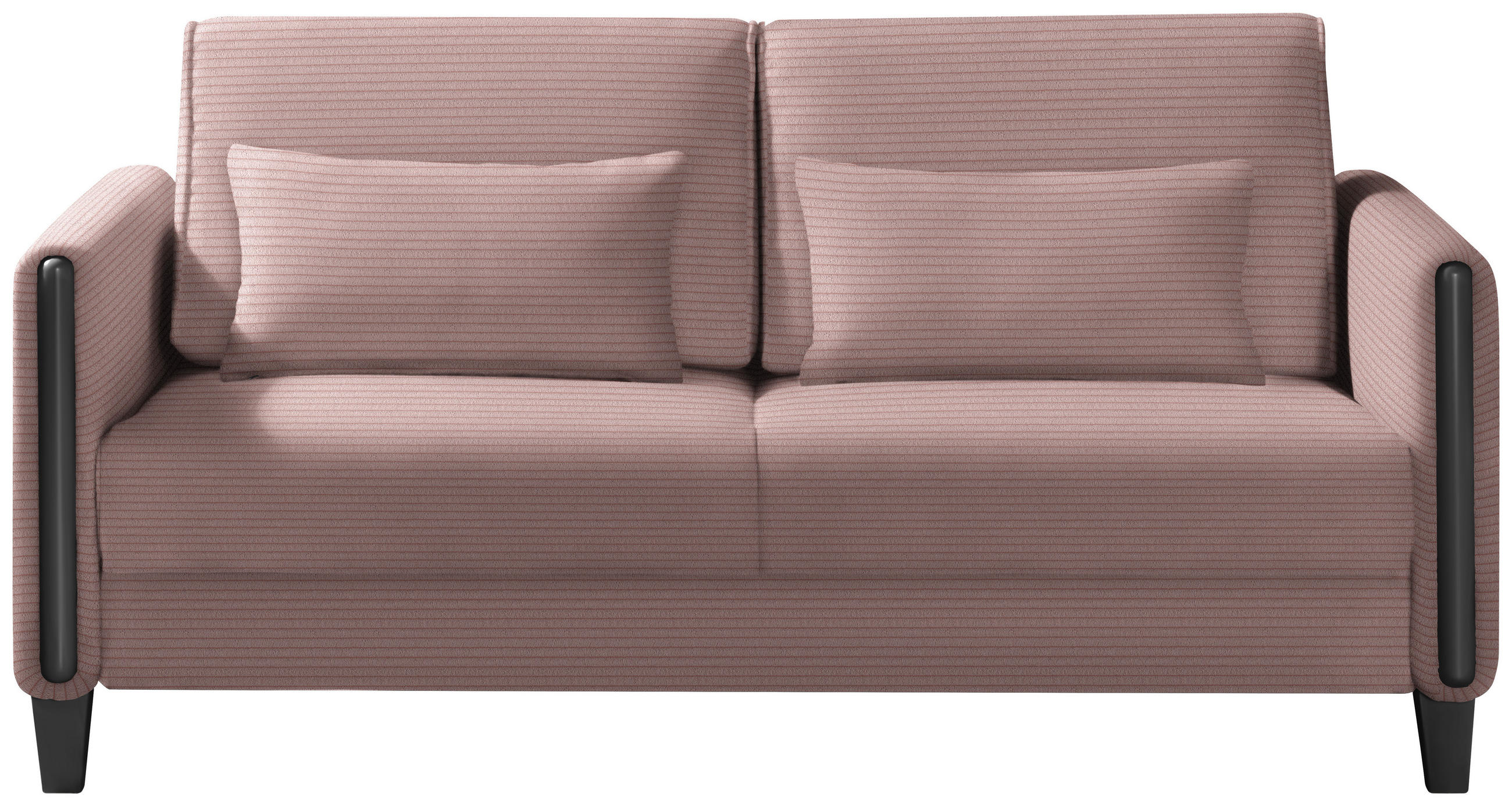 SCHLAFSOFA in Holz, Textil Schwarz, Altrosa  - Schwarz/Altrosa, Design, Holz/Textil (174/88/104cm) - Niels Andersson