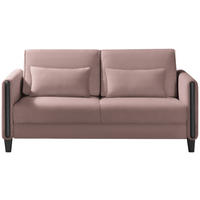 SCHLAFSOFA in Holz, Textil Schwarz, Altrosa  - Schwarz/Altrosa, Design, Holz/Textil (174/88/104cm) - Niels Andersson