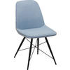 STOLICA  crna, svijetlo plava  metal, tekstil      - crna/svijetlo plava, Design, metal/tekstil (60/86/58cm) - Hom`in