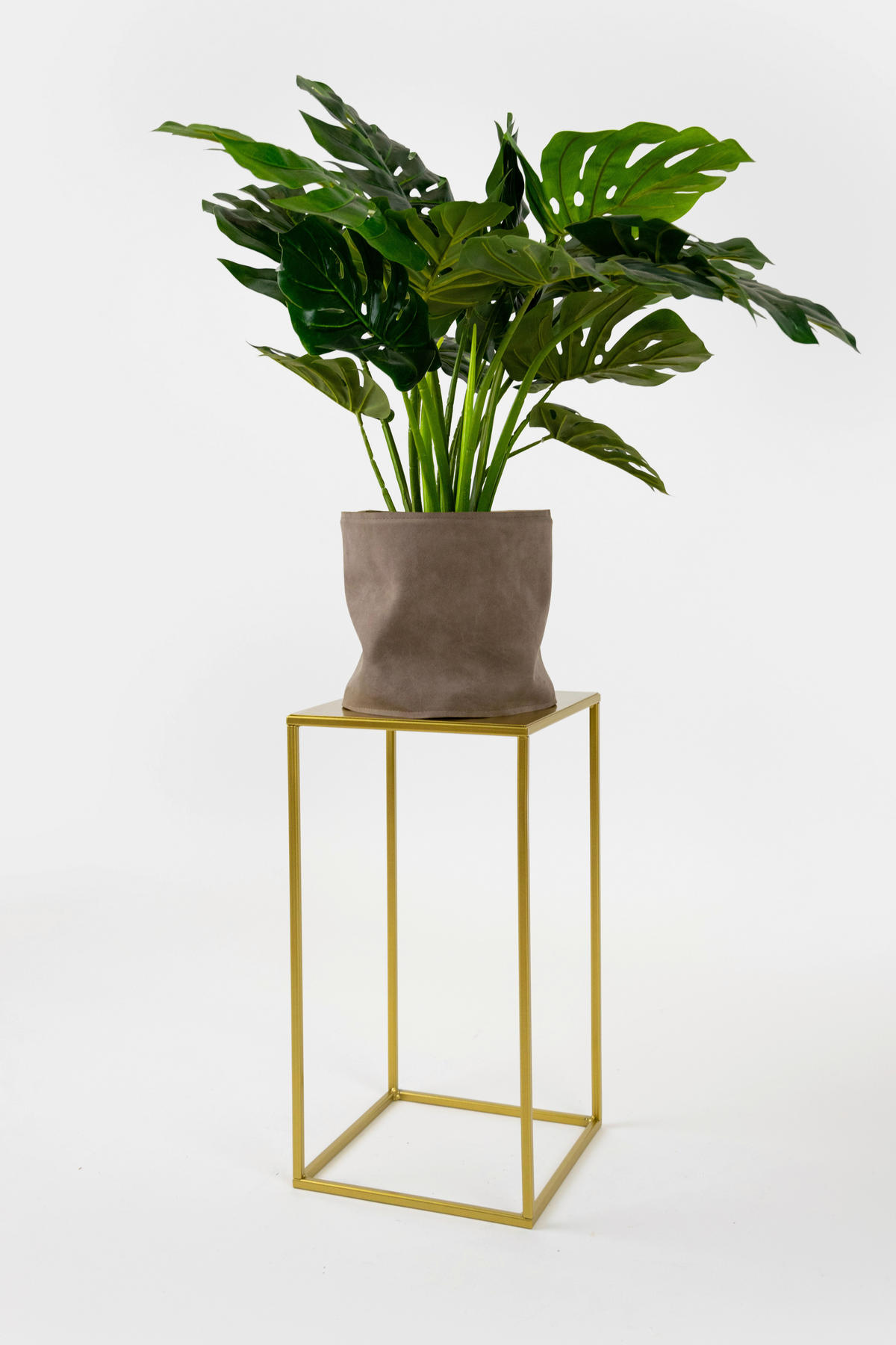 BLUMENSTÄNDER in Metall  - Goldfarben, Basics, Metall (25/47/25cm)