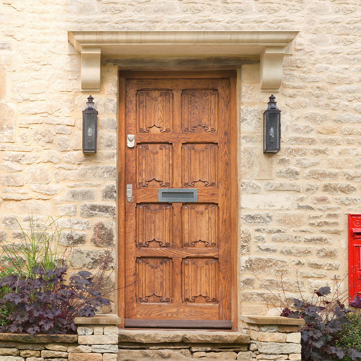 AUSSENWANDLEUCHTE - Bronzefarben, Konventionell, Glas/Metall (11.2/11/45cm) - Elstead Lighting