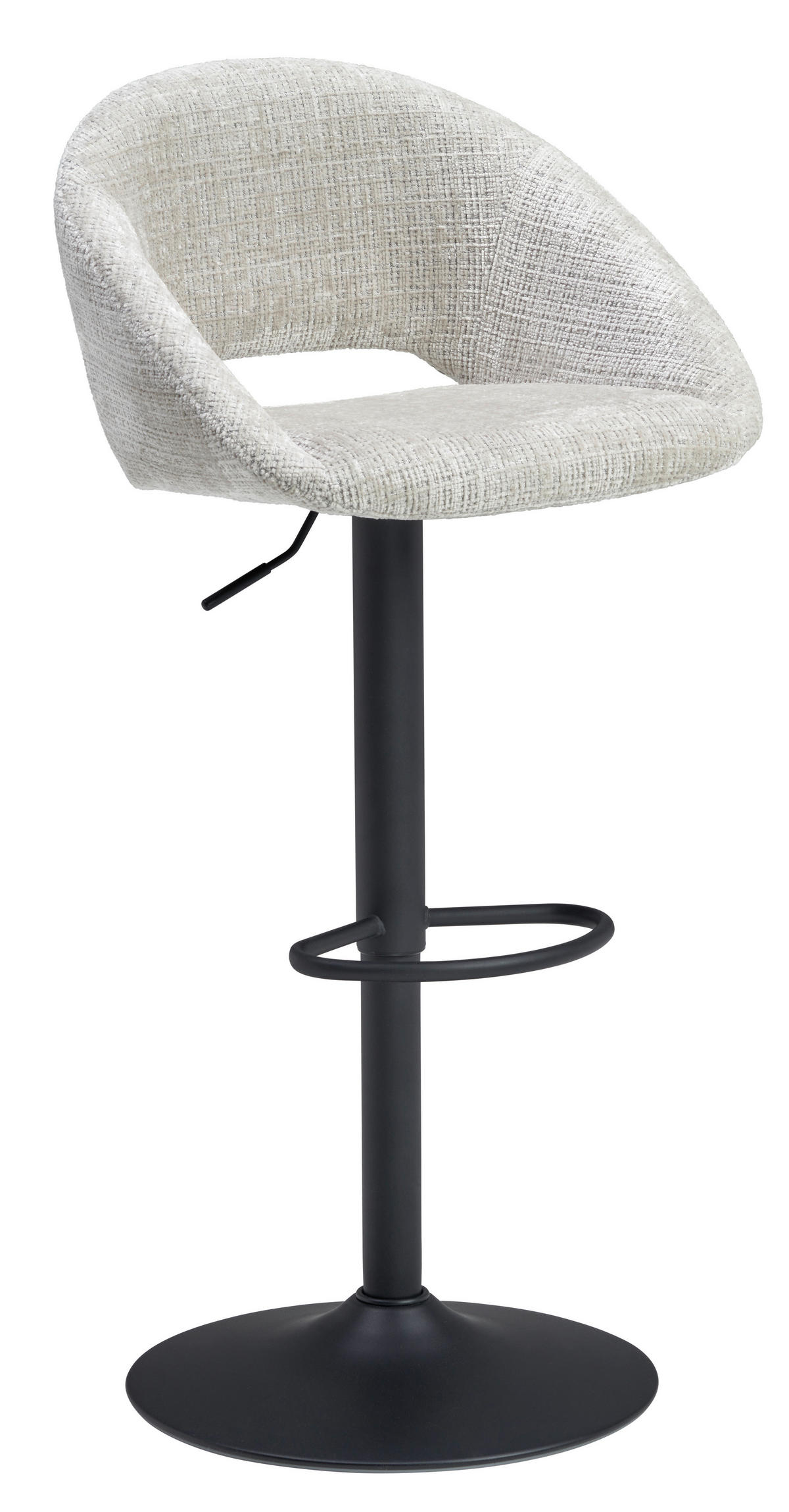 BARHOCKER in Beige  - Beige/Schwarz, MODERN, Textil/Metall (52/89-110/49cm) - MID.YOU