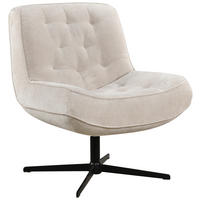 SESSEL in Struktur Naturfarben  - Schwarz/Naturfarben, Design, Holz/Textil (71/83/79cm) - Carryhome