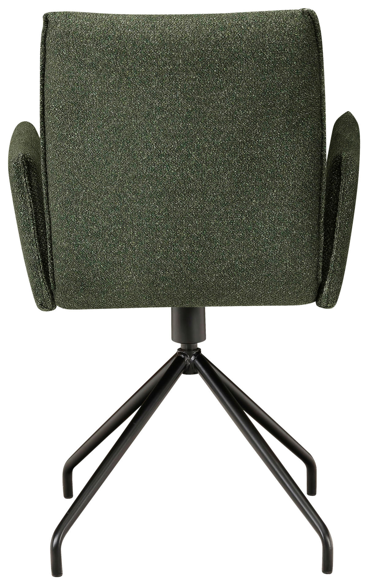 ARMLEHNSTUHL  Stoffauswahl, Typenauswahl, Sitzfläche 360° drehbar Mikrofaser  - Schwarz/Olivgrün, Design, Textil/Metall (60/91/60cm) - Moderano