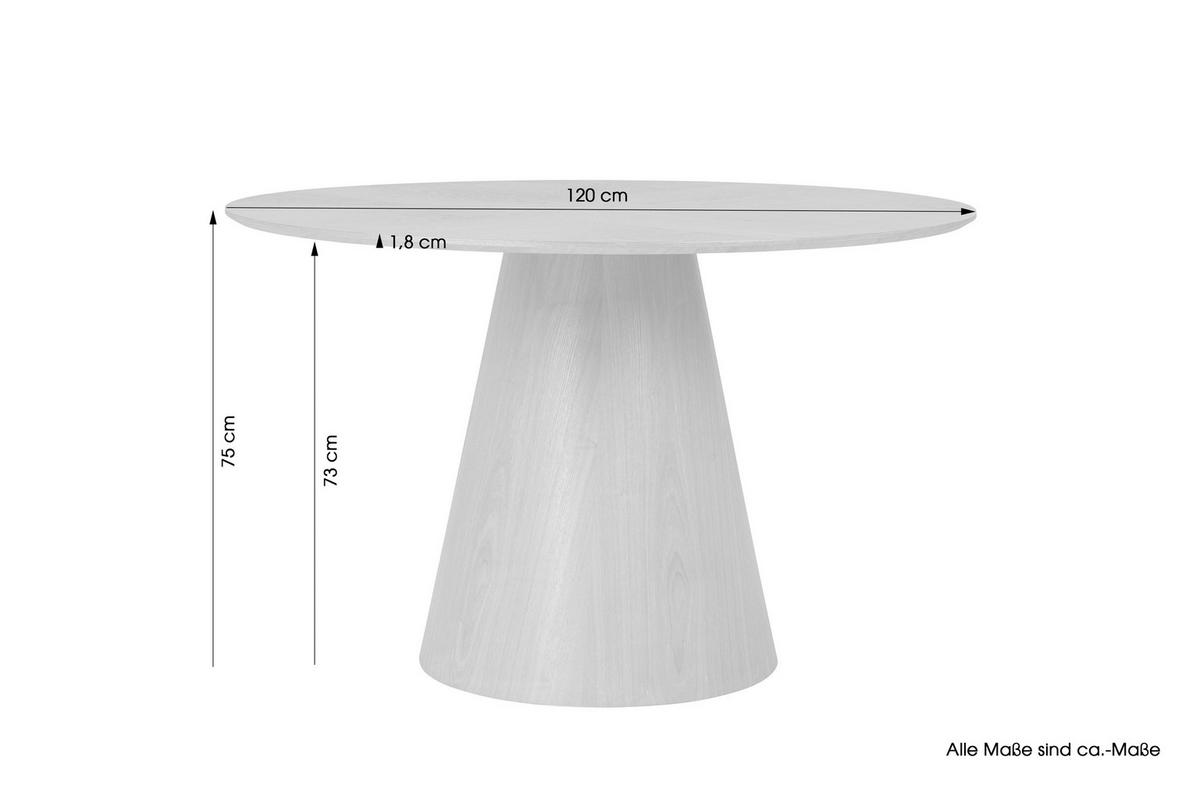 ESSTISCH in Holz, Holzwerkstoff  - Eichefarben, Design, Holz/Holzwerkstoff (120/76cm) - MID.YOU