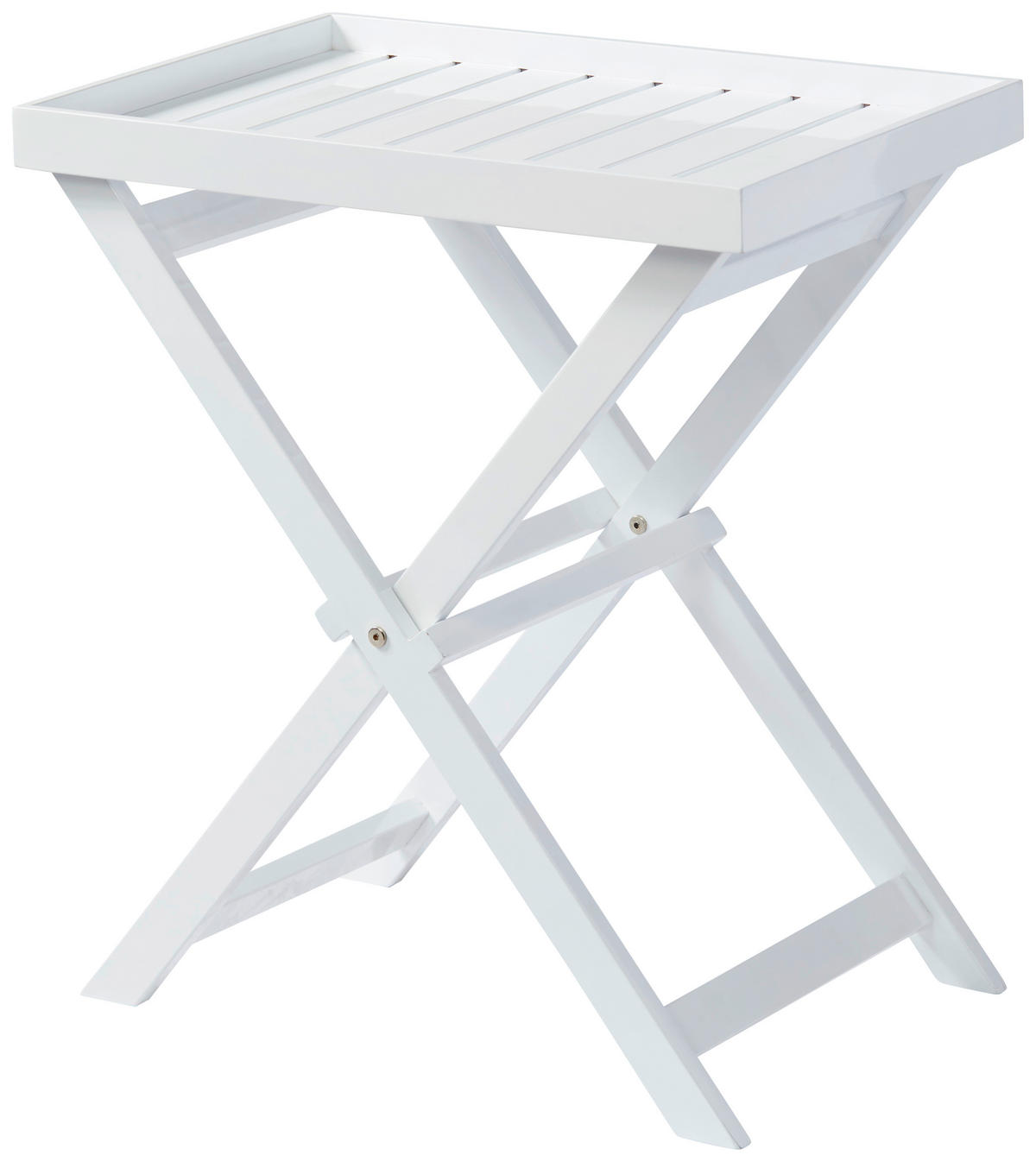 TABLETTTISCH in Holz 60/40/65 cm  - Weiss Hochglanz, Konventionell, Holz (60/40/65cm) - MID.YOU