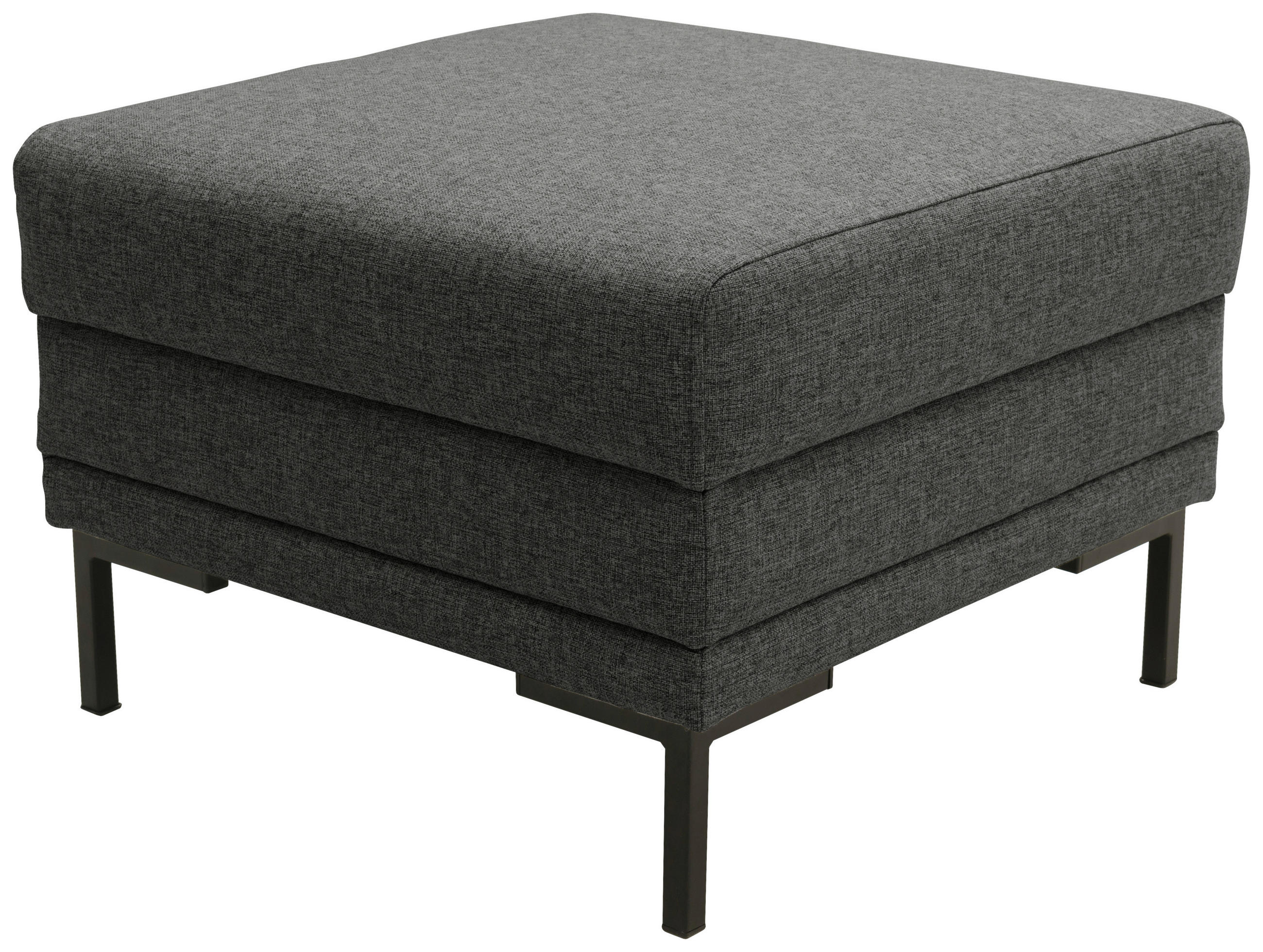 HOCKER Looks VII Webstoff Anthrazit  - Anthrazit/Schwarz, Design, Textil/Metall (55/45/55cm) - LOOKS by W.Joop