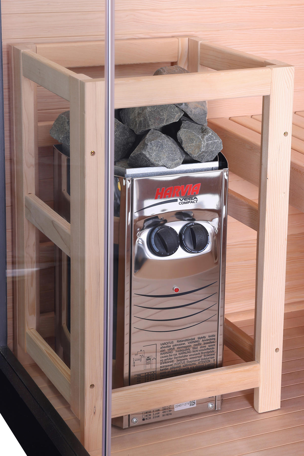 SAUNA für 2 Personen  - Schwarz, Basics, Glas/Holz (130/200/120cm) - Sanotechnik