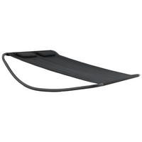SONNENLIEGE 180/48/200 cm  - Schwarz, KONVENTIONELL, Textil/Metall (180/48/200cm) - Gardenson