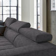 ECKSOFA in Mikrofaser Grau  - Schwarz/Grau, Design, Textil/Metall (207/301cm) - Xora