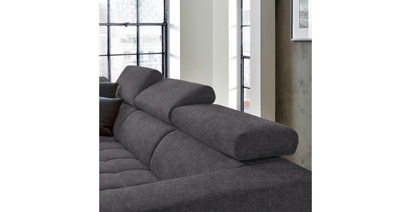 ECKSOFA in Mikrofaser Grau  - Schwarz/Grau, Design, Textil/Metall (207/301cm) - Xora