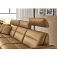 ECKSOFA in Echtleder Honig  169/298 cm  - Schwarz/Honig, Design, Leder/Metall (169/298cm) - Dieter Knoll