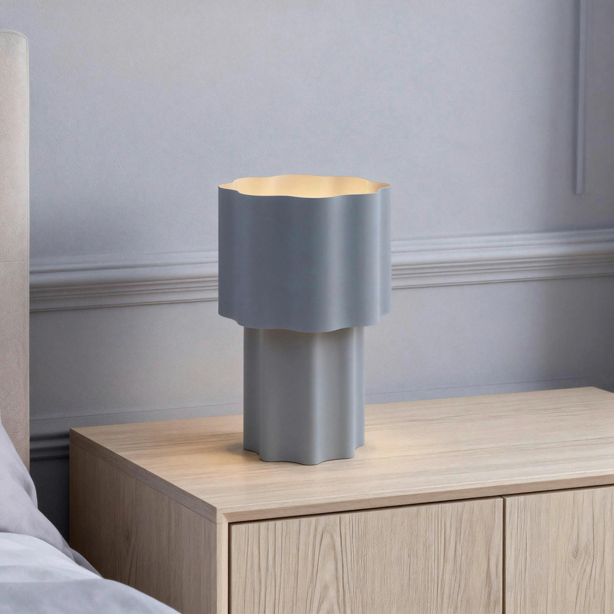 TISCHLEUCHTE - Grau, Trend, Metall (23/36cm) - Collet's Monde