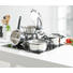 KOCHTOPFSET Edelstahl 5-teilig - Silberfarben, Basics, Metall - FISSLER