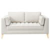 2-SITZER-SOFA in Bouclé Weiss  - Weiss/Naturfarben, Design, Holzwerkstoff/Textil (110/95/85cm) - MID.YOU