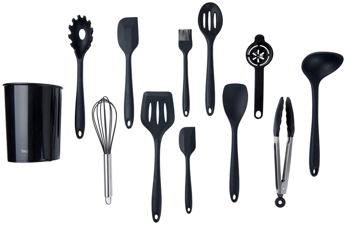 KÜCHENHELFERSET - Schwarz, Basics, Kunststoff/Metall - Homeware Profession.