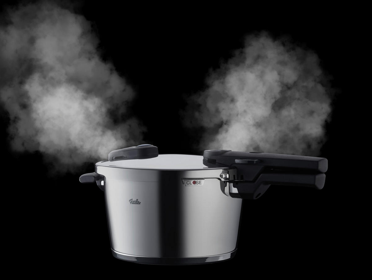 SCHNELLKOCHTOPF VITAQUICK 4,5 L  - Edelstahlfarben/Silberfarben, Basics, Metall (22cm) - Fissler