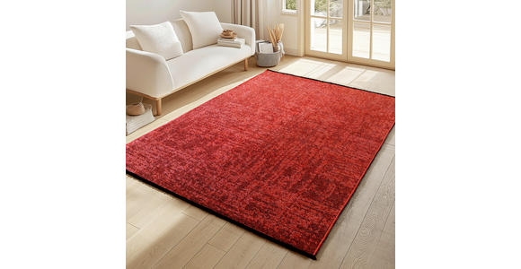 FLACHWEBETEPPICH 140/200 cm Space Rot  - Rot, KONVENTIONELL, Textil (140/200cm) - Novel