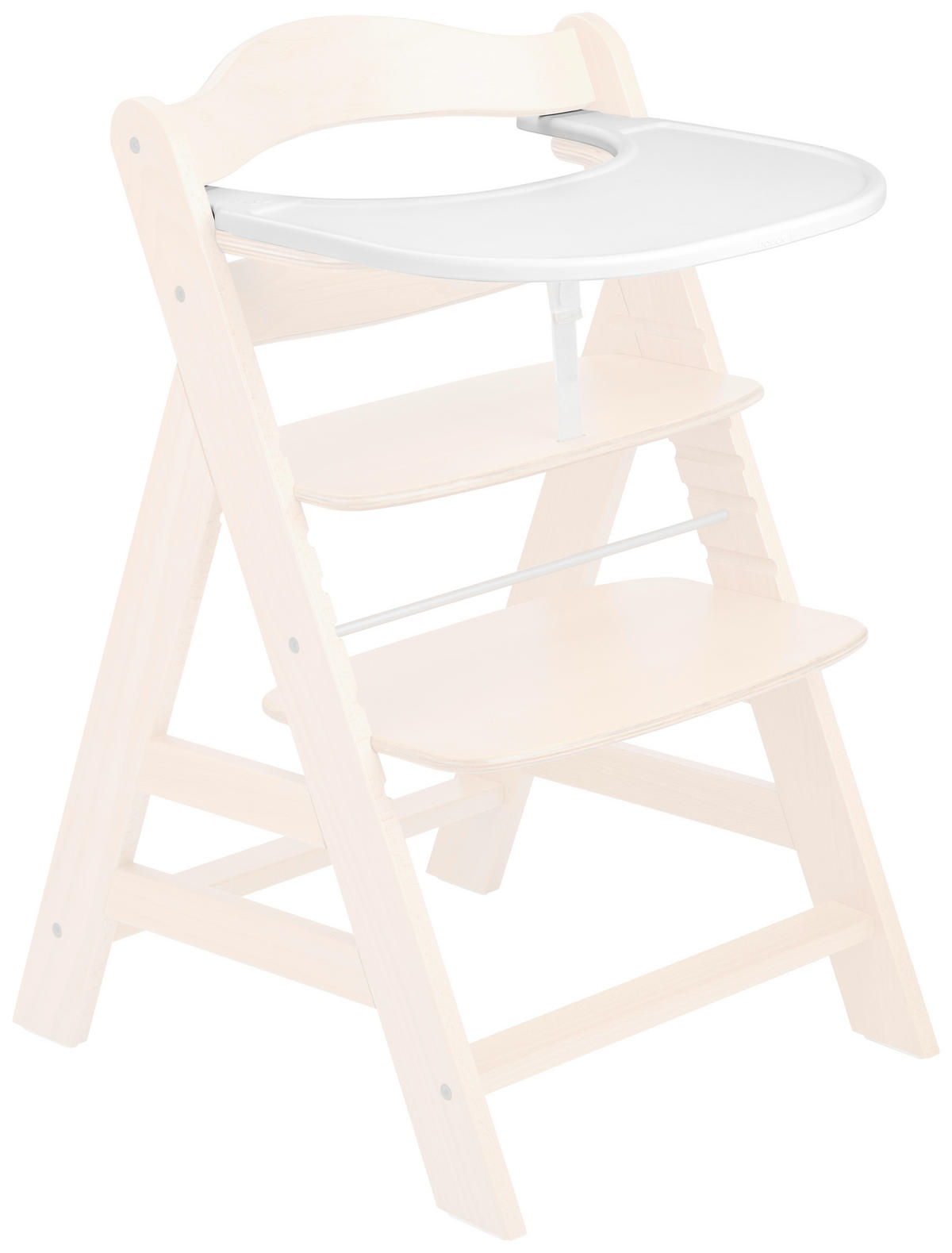 ESS- UND SPIELBRETT ALPHA CLICK TRAY  - Weiss, Basics, Kunststoff (46/44/3,5cm) - Hauck