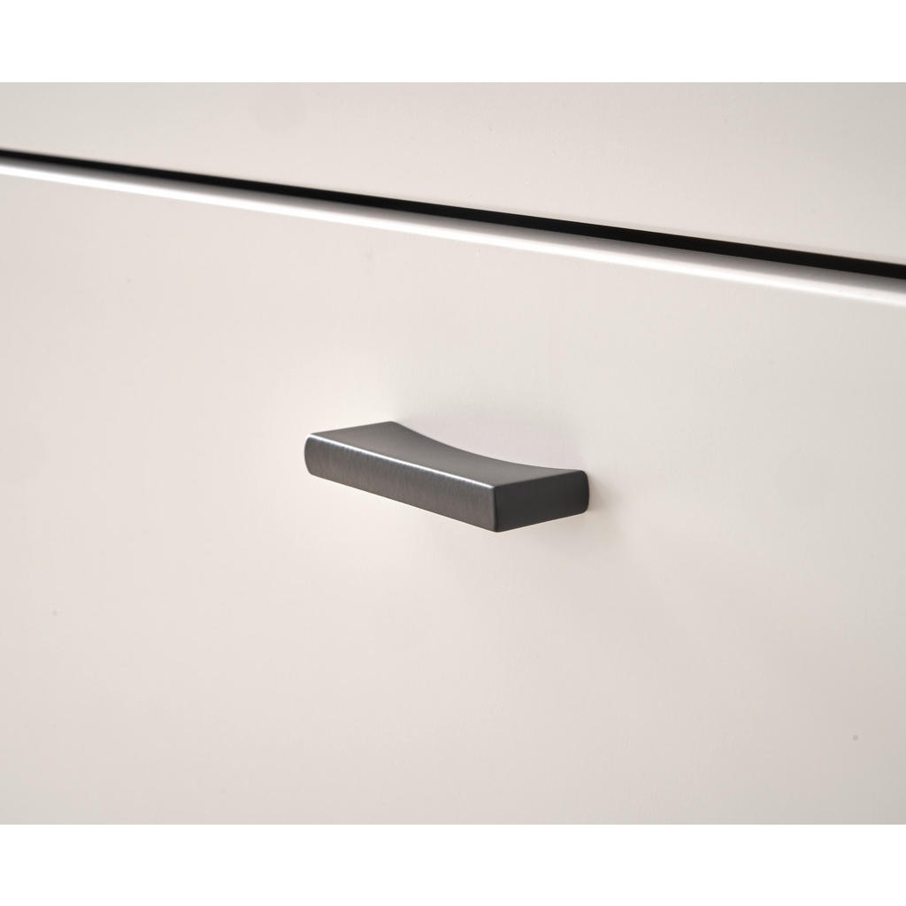 Thumbnail - Mid.you Highboard, Eiche Wotan, Weiß, Metall, 3 Fächer, 2 Schubladen, 100x125x42 cm, Typenauswahl, stehend, Wohnzimmer, ...