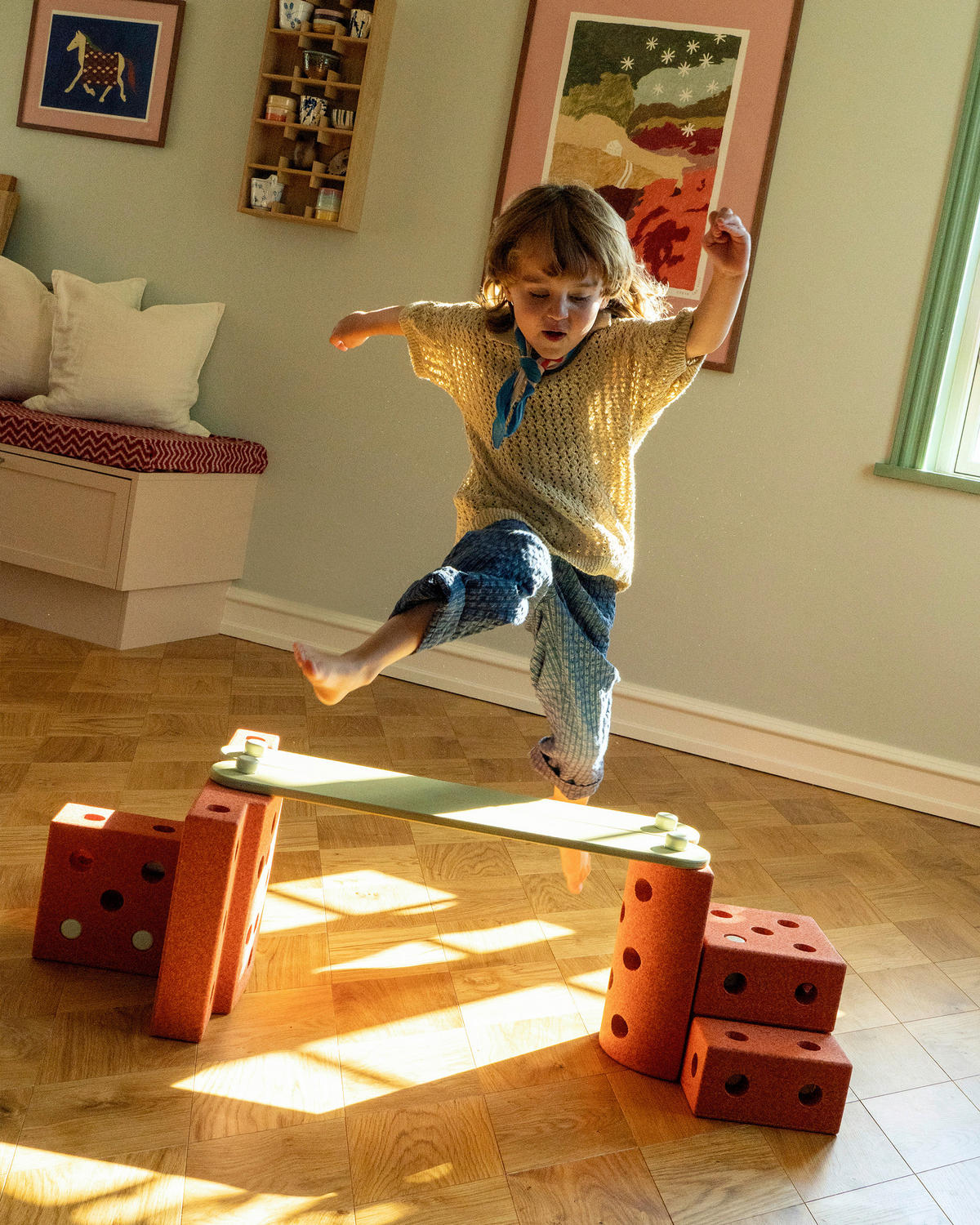 KONSTRUKCIONA IGRAČKA - svetlozelena, Osnovno, drvo/plastika (70/10/1.4cm) - MODU