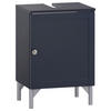 WASCHBECKENUNTERSCHRANK 40,3/58,5/32 cm  - Silberfarben/Dunkelblau, Basics, Holzwerkstoff/Kunststoff (40,3/58,5/32cm) - Stylife