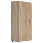 ECKSCHRANK 80/185/80 cm  - Eichefarben/Alufarben, KONVENTIONELL, Holzwerkstoff/Kunststoff (80/185/80cm) - Xora
