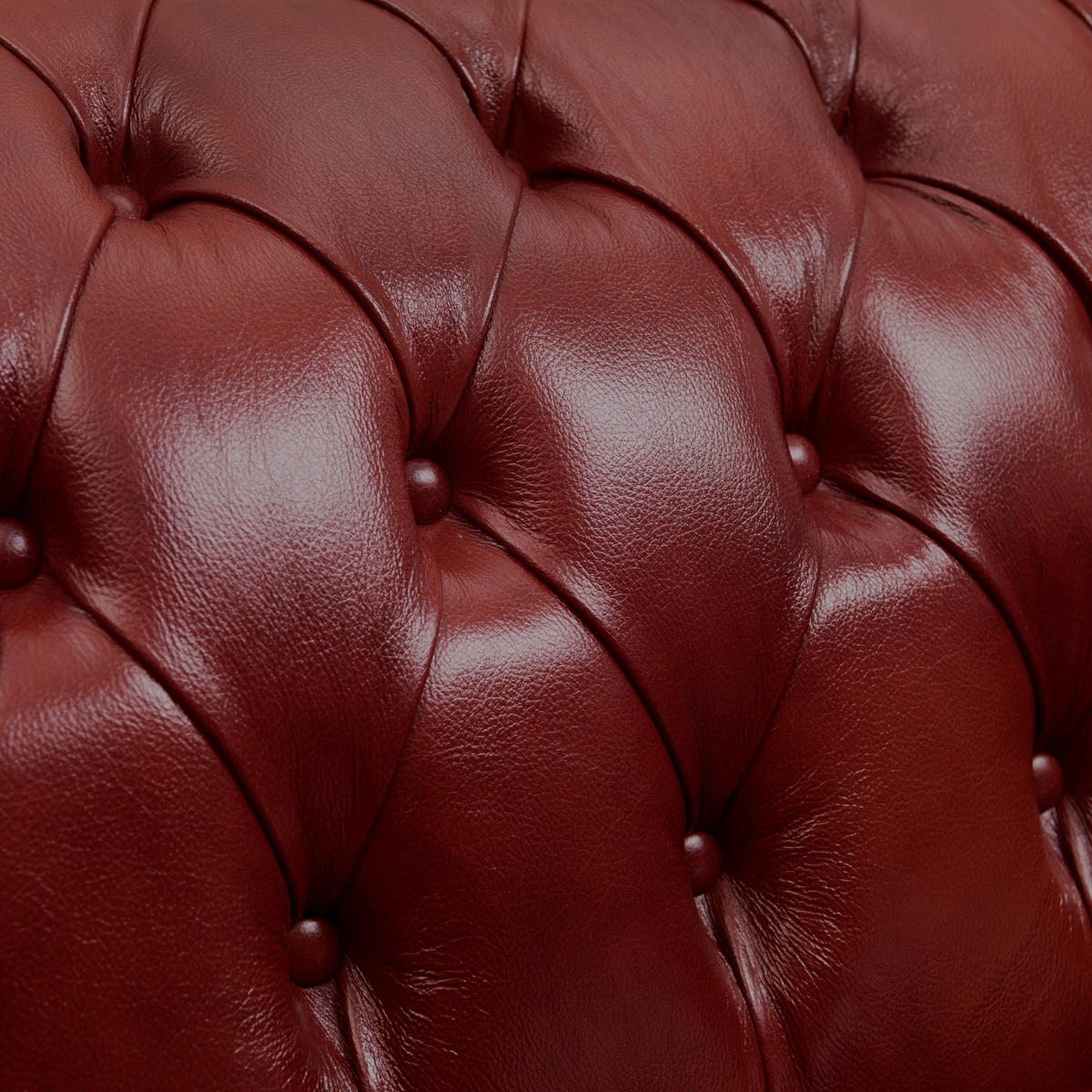 CHESTERFIELD-SOFA Rot Echtleder  - Rot/Nussbaumfarben, KONVENTIONELL, Leder/Holzwerkstoff (174/74/98cm) - Max Winzer