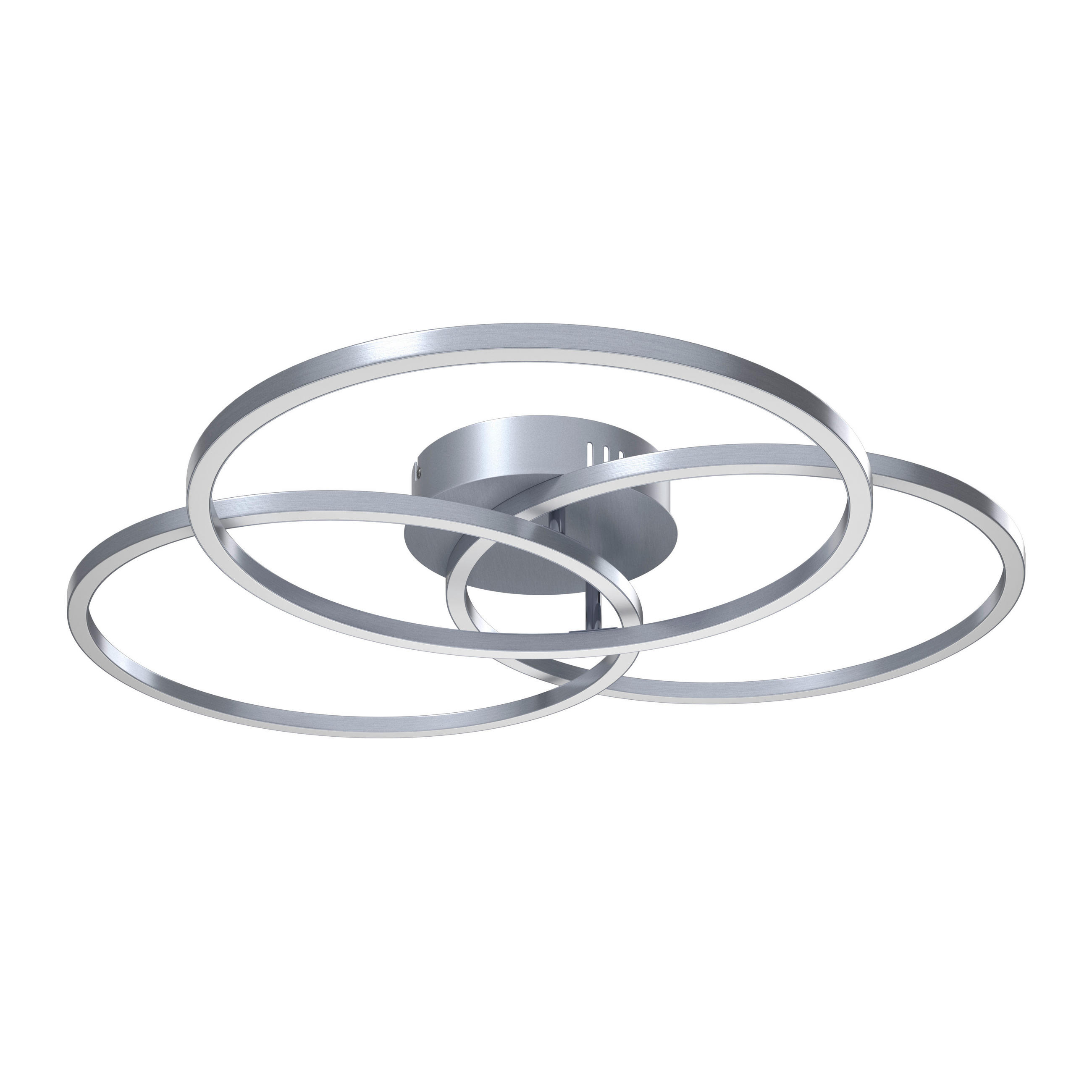 LED-DECKENLEUCHTE Fontana 71/52/9 cm  - Alufarben, Design, Kunststoff/Metall (71/52/9cm) - Novel