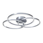 LED-DECKENLEUCHTE Fontana 71/52/9 cm  - Alufarben, Design, Kunststoff/Metall (71/52/9cm) - Novel