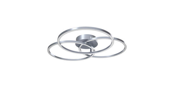 LED-DECKENLEUCHTE Fontana 71/52/9 cm  - Alufarben, Design, Kunststoff/Metall (71/52/9cm) - Novel