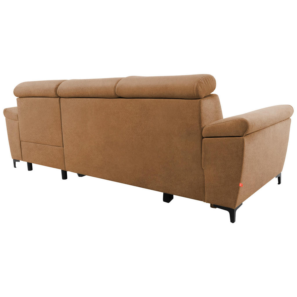 Thumbnail - Mid.you Ecksofa, Bernstein, Textil, 2-Sitzer, Ottomane rechts, L-Form, 258x176 cm, Made in EU, Liegefunktion, Wohnzimmer...