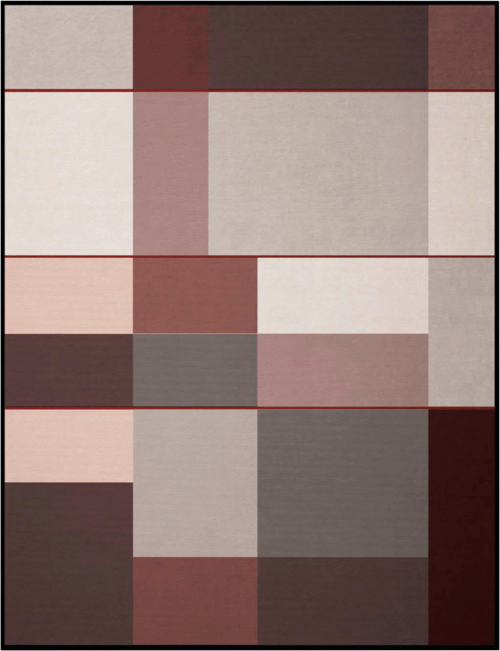 ĆEBE 150/200 cm braon, višebojna, ružičasta, ljubičasta, bež  - ružičasta/višebojna, Konvencionalno, tekstil (150/200cm)