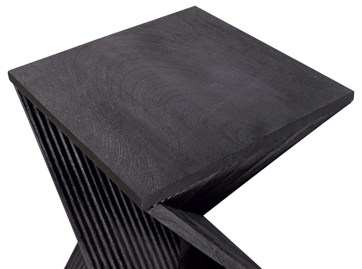 BEISTELLTISCH 35/35/50 cm Mangoholz massiv Schwarz quadratisch  - Schwarz, LIFESTYLE, Holz (35/35/50cm) - Landscape