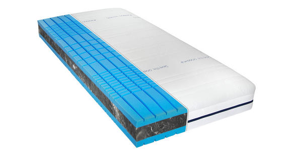 TASCHENFEDERKERNMATRATZE Emotion S60 Hybrid 90/200 cm Höhe ca. 21 cm  - Weiß, Basics, Textil (90/200cm) - Novel