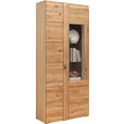 VITRINE  in furniert, massiv Eiche Eichefarben, Dunkelbraun - Eichefarben/Dunkelbraun, KONVENTIONELL, Glas/Holz (89/205,1/37,7cm) - Voleo
