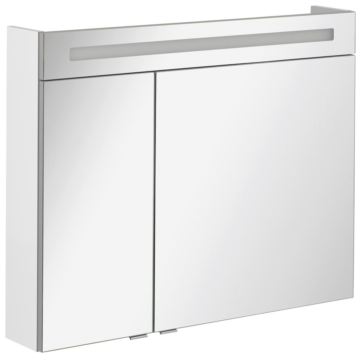 SPIEGELSCHRANK 90/71/16 cm  - Alufarben/Weiß, MODERN, Glas/Holzwerkstoff (90/71/16cm) - MID.YOU