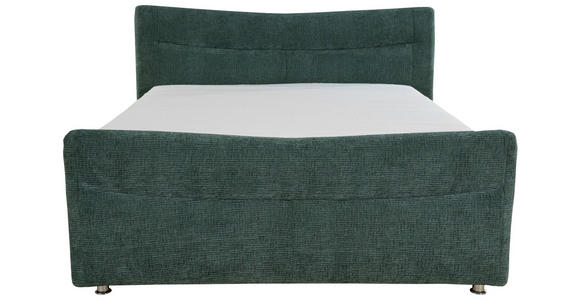 BOXSPRINGBETT 180/200 cm  in Grau, Grün  - Chromfarben/Grau, KONVENTIONELL, Textil/Metall (180/200cm) - Esposa