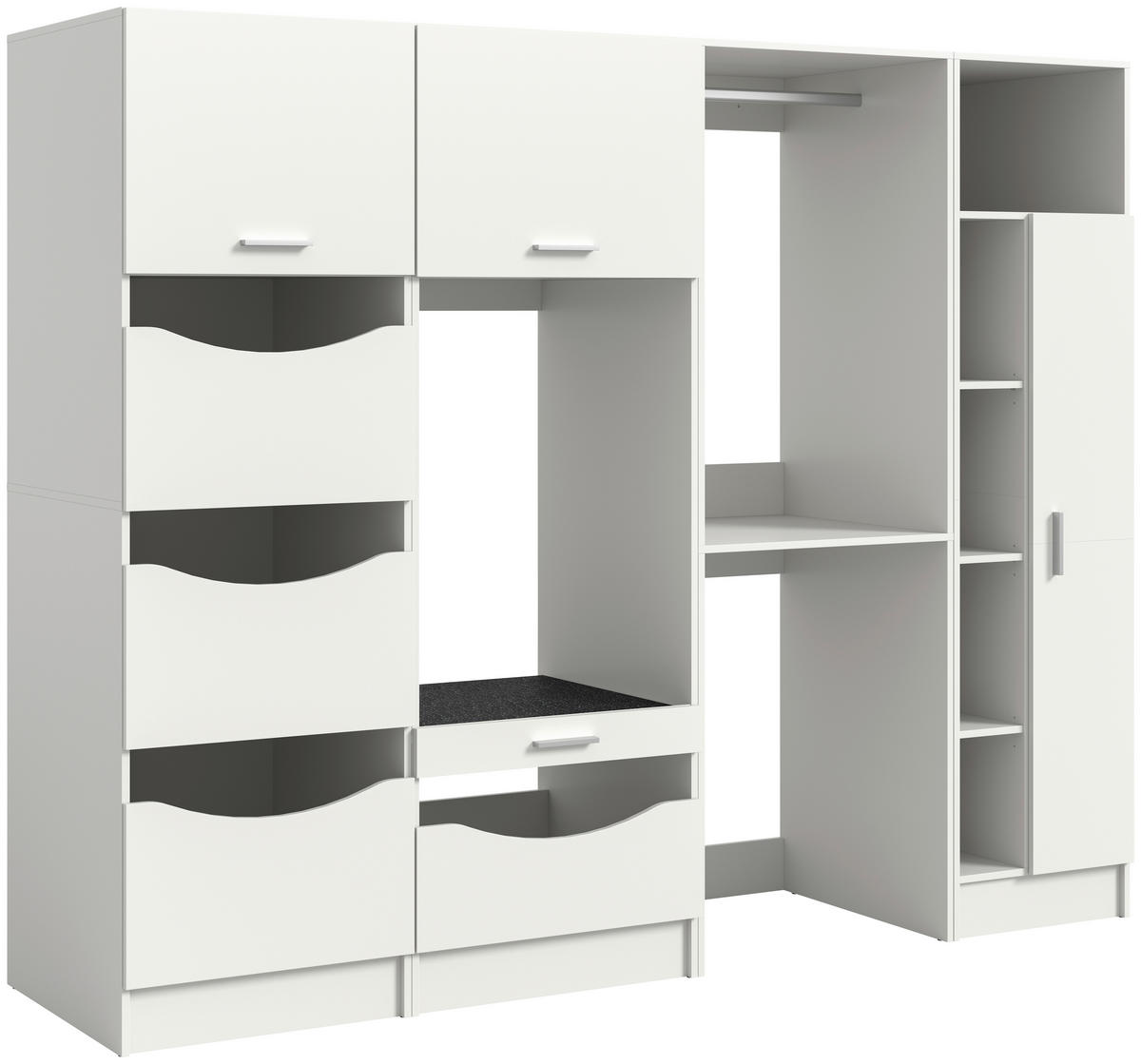 HAUSWIRTSCHAFTSRAUM 242/195/68 cm Weiss  - Weiss, Basics, Holzwerkstoff (242/195/68cm) - MID.YOU