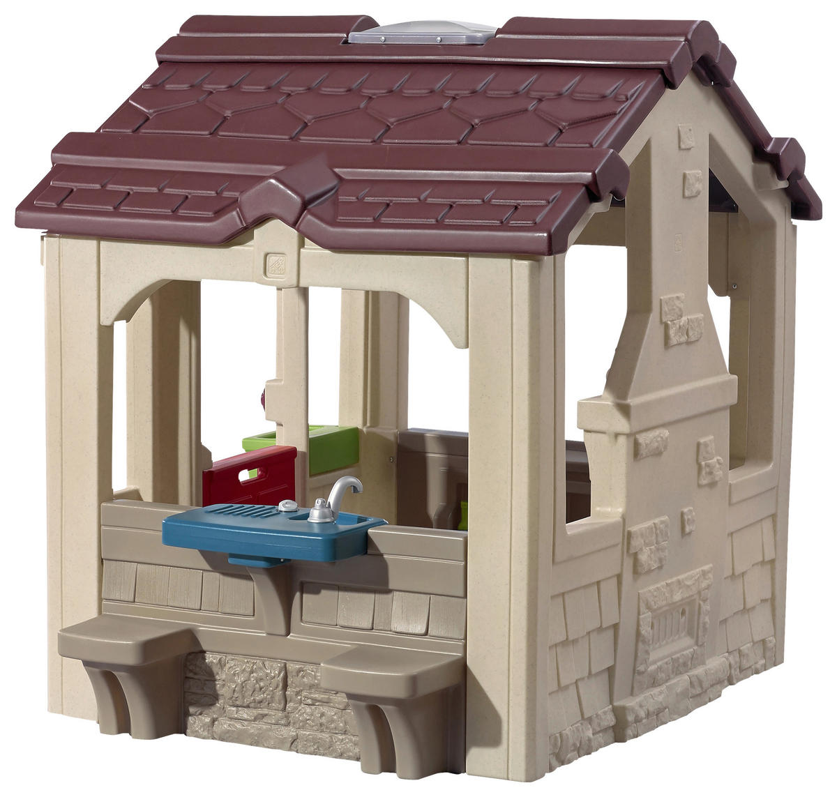 SPIELHAUS 149,2/147/127 cm  - Beige/Braun, Konventionell, Kunststoff (149,2/147/127cm)