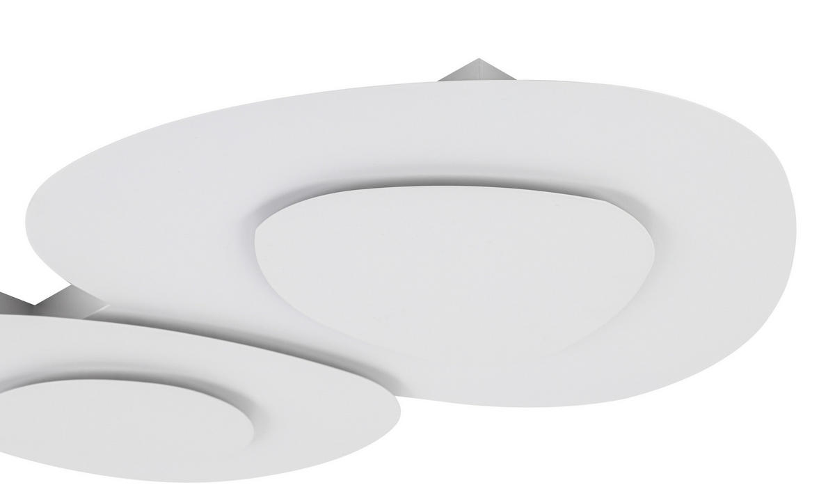 DECKENLEUCHTE    60/45/6 cm  - Weiß, Design, Kunststoff/Metall (60/45/6cm) - Collet's Monde