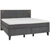 BOXSPRINGBETT 180/200 cm  in Anthrazit  - Anthrazit/Schwarz, Design, Holz/Textil (180/200cm) - Hom`in