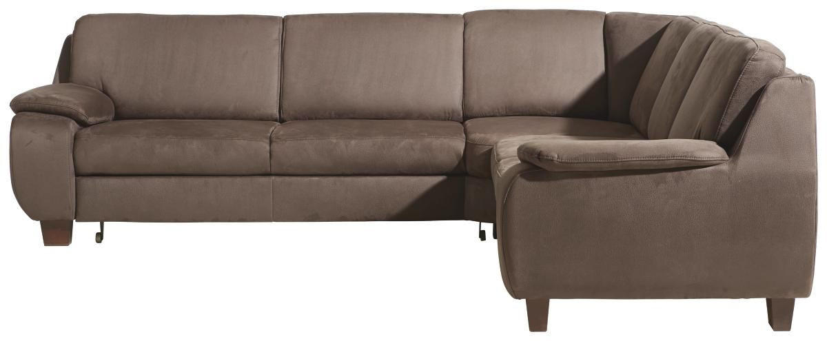 WOHNLANDSCHAFT Dunkelbraun  - Dunkelbraun, KONVENTIONELL, Holz/Textil (274/244cm) - Beldomo System