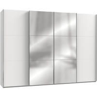 SCHWEBETÜRENSCHRANK in Weiss  - Chromfarben/Weiss, Modern, Holzwerkstoff (300/216/65cm) - MID.YOU