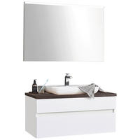 BADEZIMMER  in  - Eichefarben/Weiß, Design, Glas/Keramik (100cm) - Novel