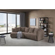 ECKSOFA  in Chenille Taupe  180/315 cm  - Taupe/Schwarz, MODERN, Kunststoff/Textil (180/315cm) - Hom`in