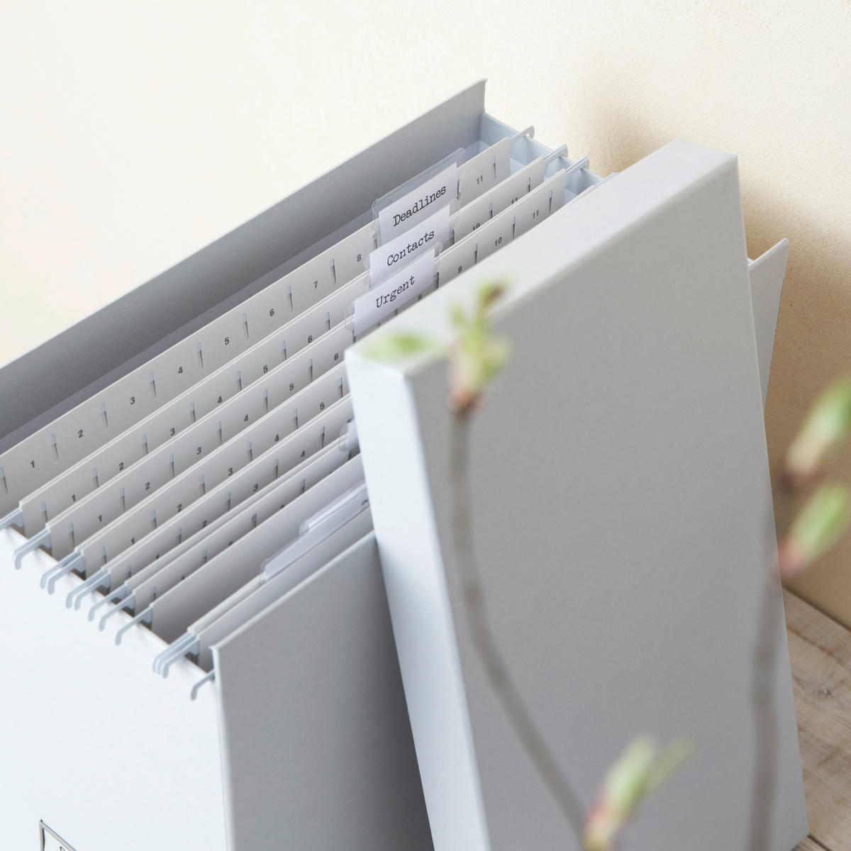 TISCHORGANIZER  - Hellgrau/Grau, Basics, Karton/Papier (18.5/27/35cm)