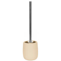 WC-BÜRSTENGARNITUR in Metall  Kunststoff   - Chromfarben/Beige, Basics, Kunststoff/Stein (10,3/41,5cm) - Kleine Wolke