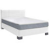 BOXSPRINGBETT 140/200 cm  in Weiss  - Weiss/Graphitfarben, Design, Holz/Textil (140/200cm) - Hom`in